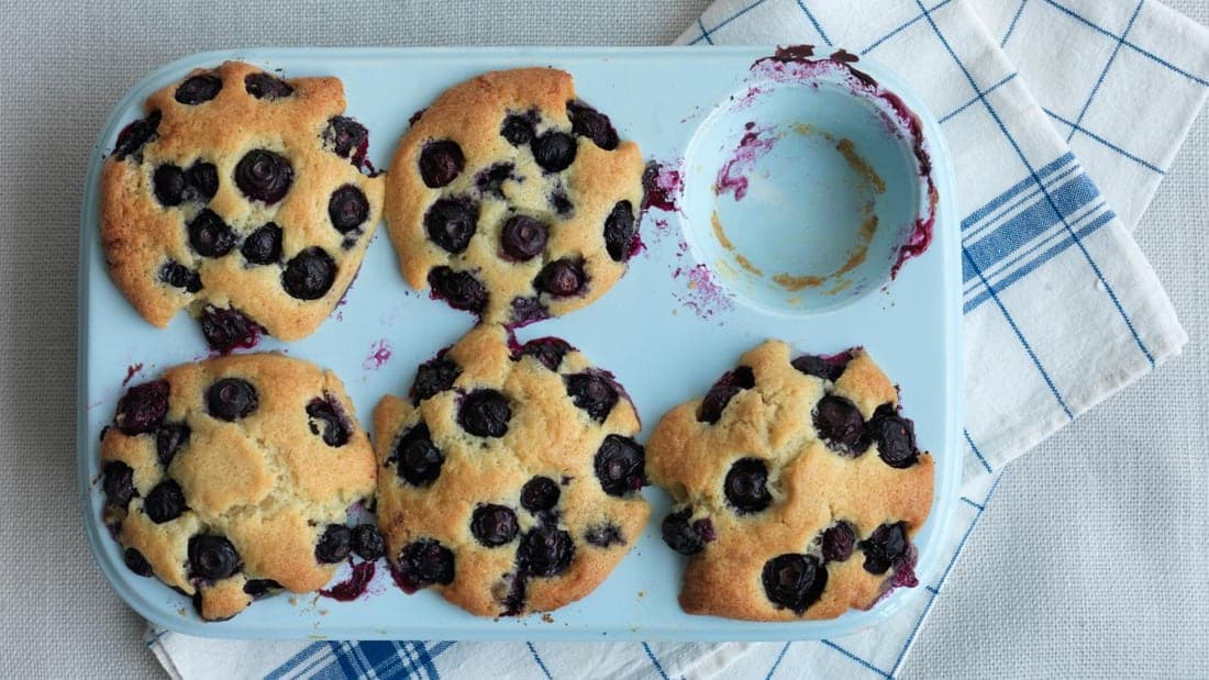 A blueberry muffin
